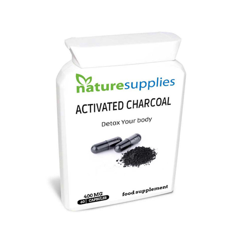 Activated Charcoal Capsules x 60 (400mg) Naturesupplies